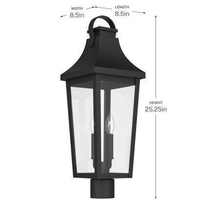 KICHLER 59197BKT Cleary Two Light Outdoor Post Mount