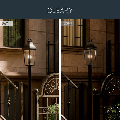 KICHLER 59197BKT Cleary Two Light Outdoor Post Mount