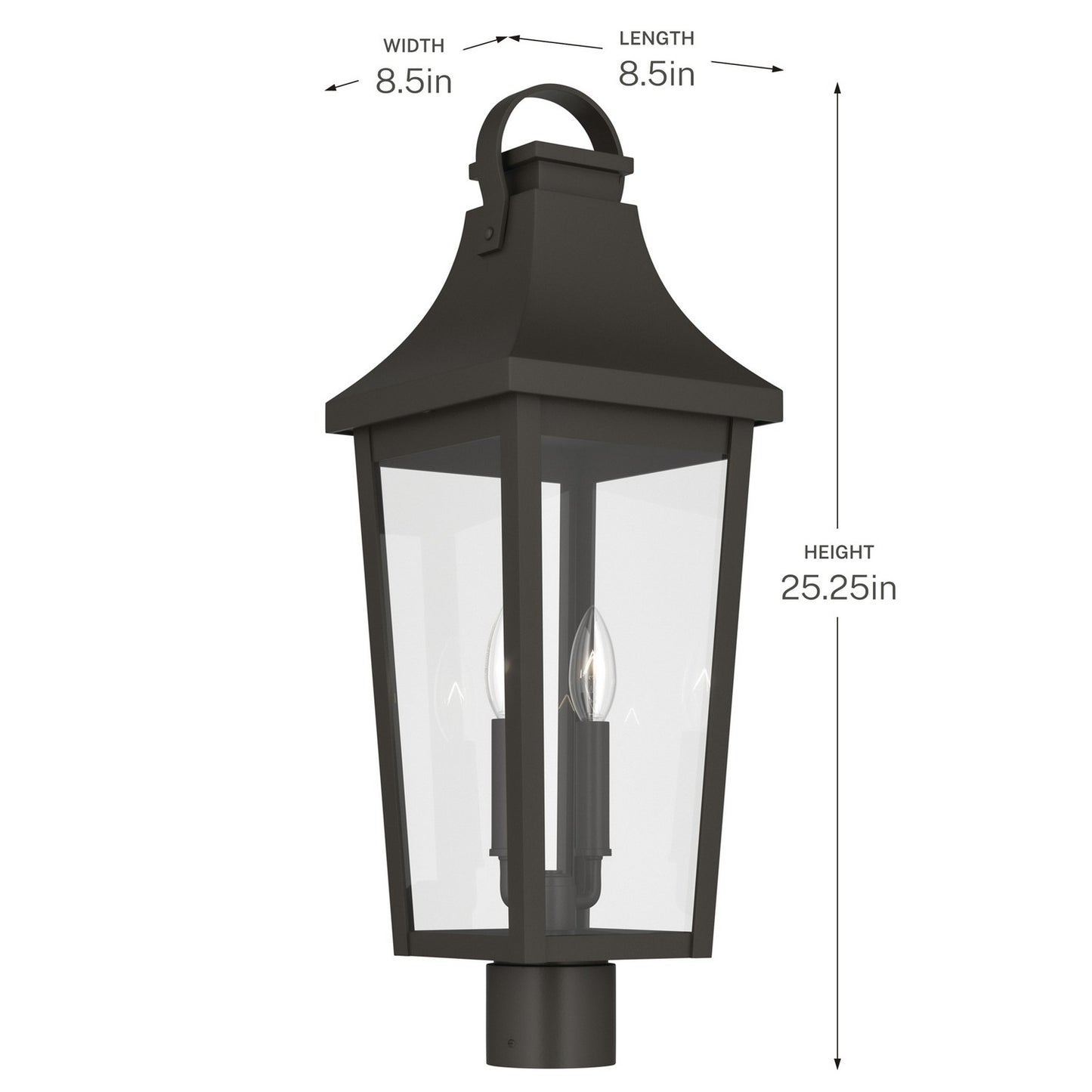 KICHLER 59197OZ Cleary Two Light Outdoor Post Mount