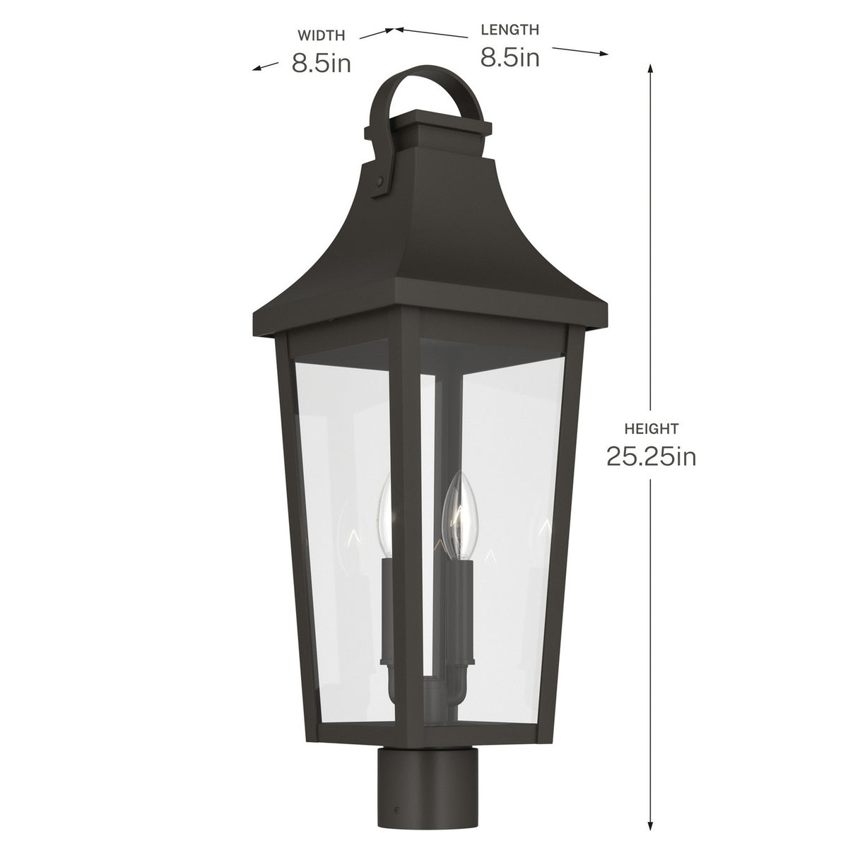 KICHLER 59197OZ Cleary Two Light Outdoor Post Mount