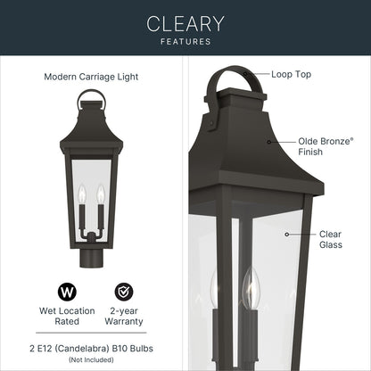KICHLER 59197OZ Cleary Two Light Outdoor Post Mount