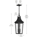KICHLER 59198BKT Cleary Two Light Outdoor Pendant
