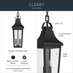 KICHLER 59198BKT Cleary Two Light Outdoor Pendant