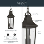 KICHLER 59198OZ Cleary Two Light Outdoor Pendant