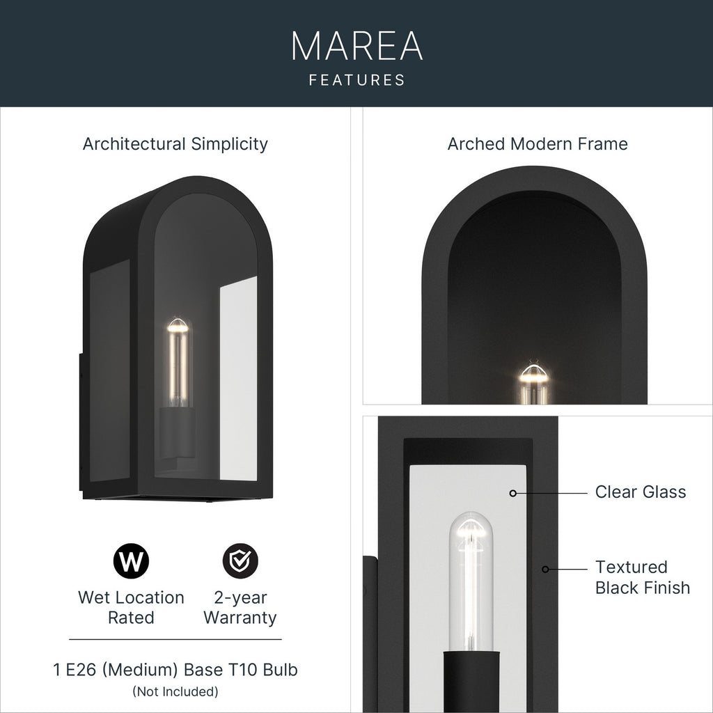KICHLER 59200BKT Marea One Light Outdoor Wall Mount