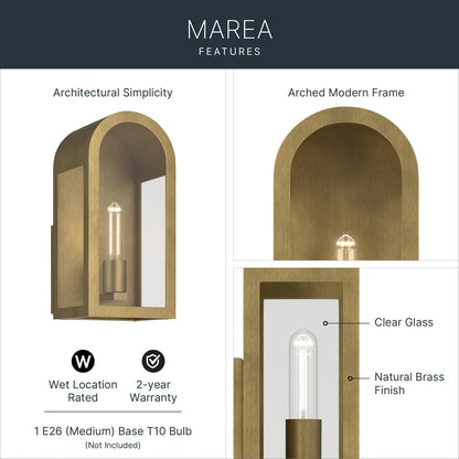 KICHLER 59200NBR Marea One Light Outdoor Wall Mount