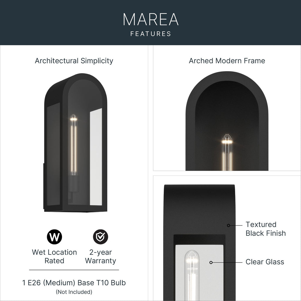 KICHLER 59201BKT Marea One Light Outdoor Wall Mount