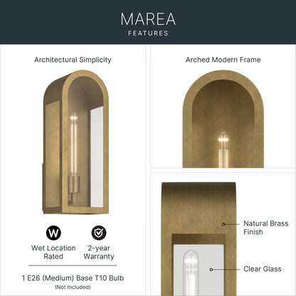 KICHLER 59201NBR Marea One Light Outdoor Wall Mount