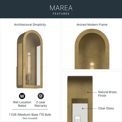 KICHLER 59202NBR Marea One Light Outdoor Wall Mount