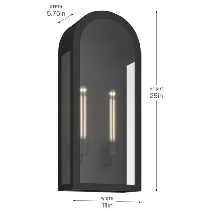 KICHLER 59203BKT Marea Two Light Outdoor Wall Mount