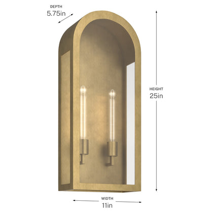 KICHLER 59203NBR Marea Two Light Outdoor Wall Mount