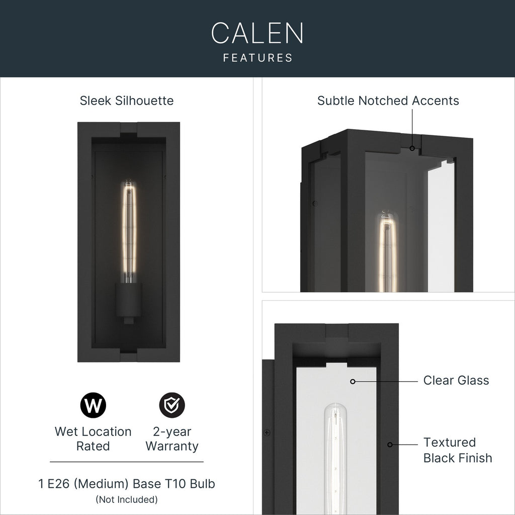 KICHLER 59208BKT Calen One Light Outdoor Wall Mount