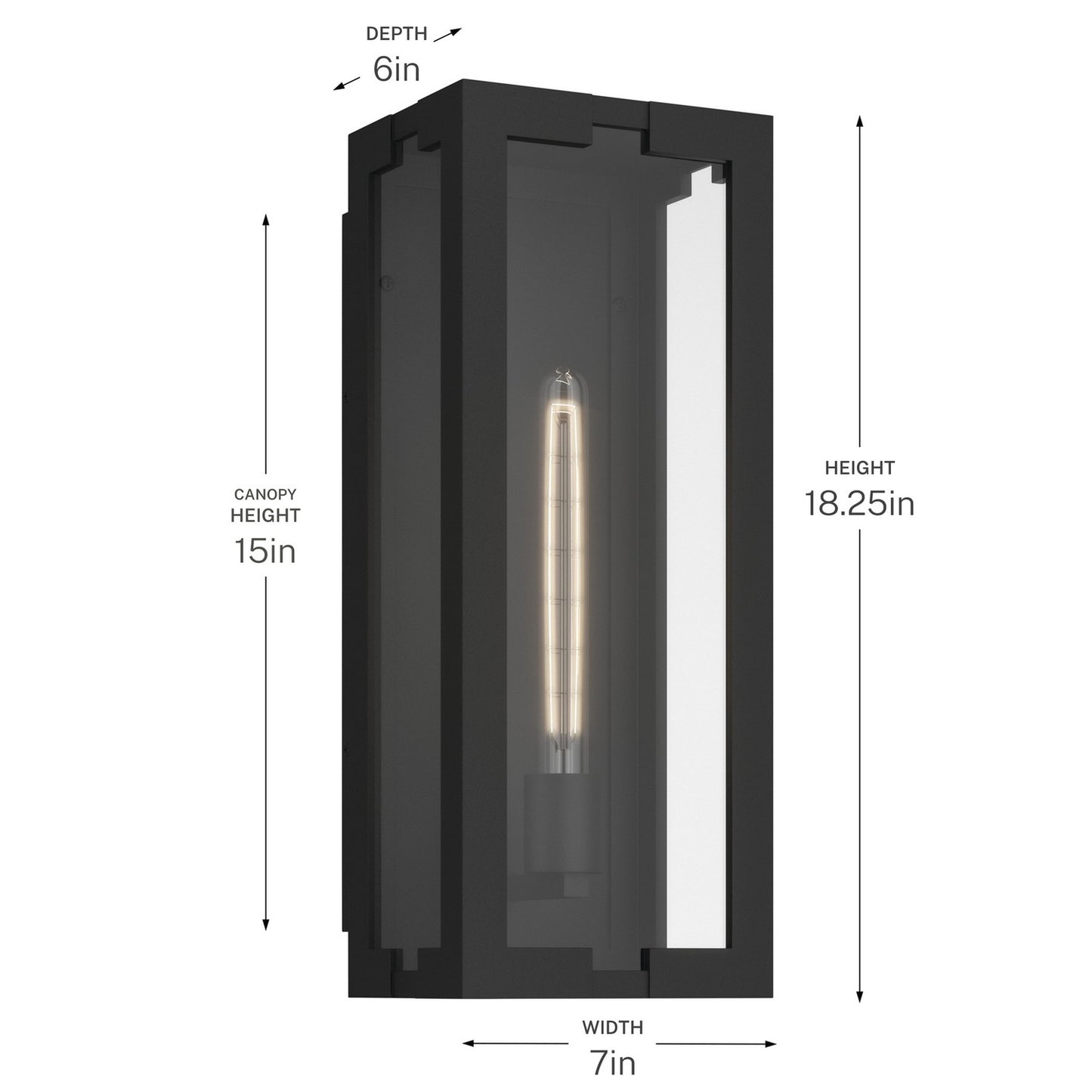 KICHLER 59209BKT Calen One Light Outdoor Wall Mount
