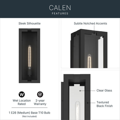 KICHLER 59209BKT Calen One Light Outdoor Wall Mount