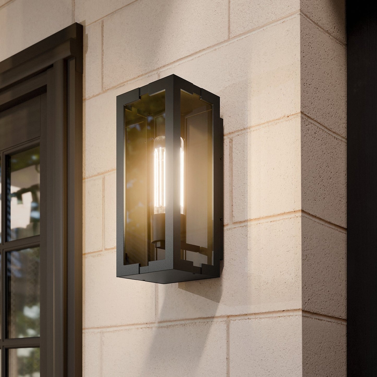 KICHLER 59209BKT Calen One Light Outdoor Wall Mount