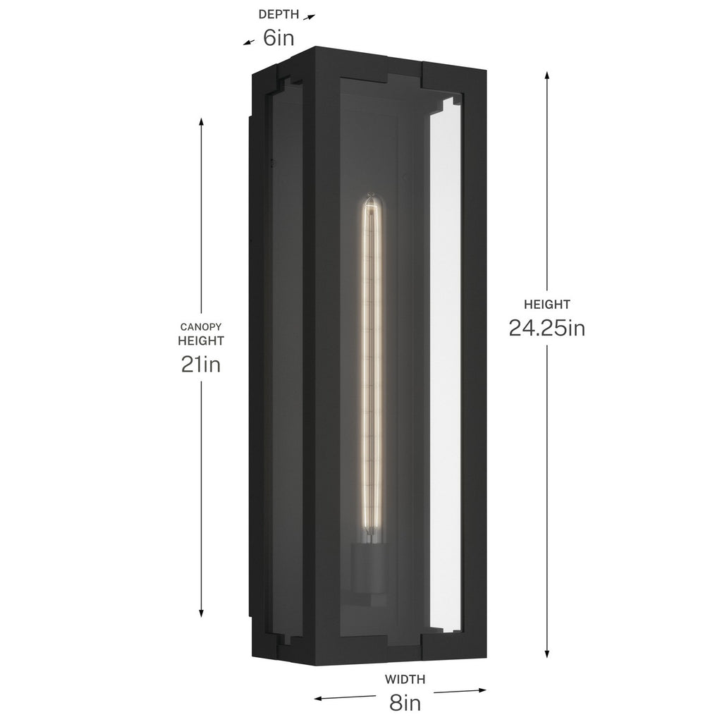 KICHLER 59210BKT Calen One Light Outdoor Wall Mount