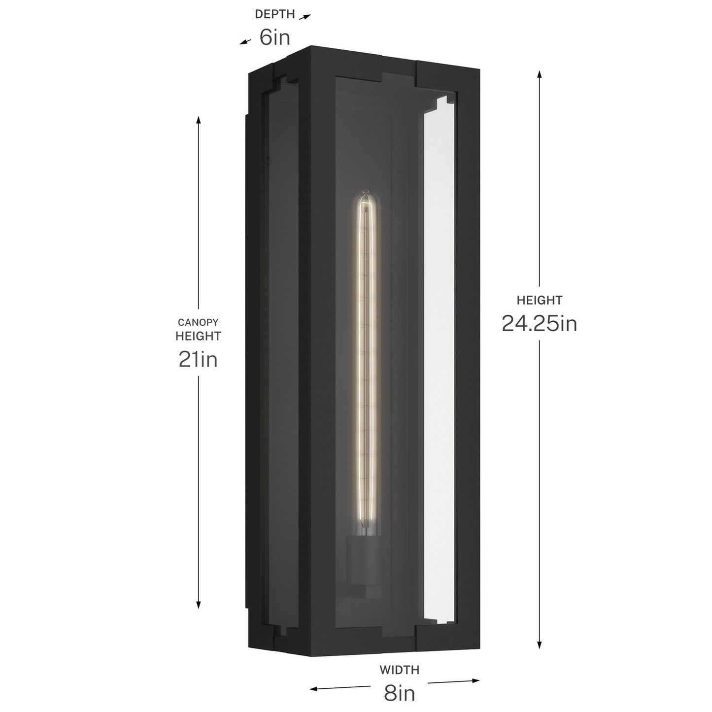 KICHLER 59210BKT Calen One Light Outdoor Wall Mount