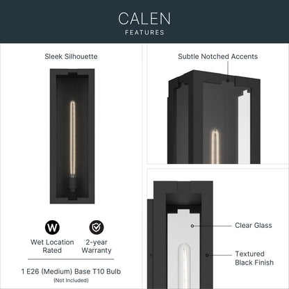 KICHLER 59210BKT Calen One Light Outdoor Wall Mount