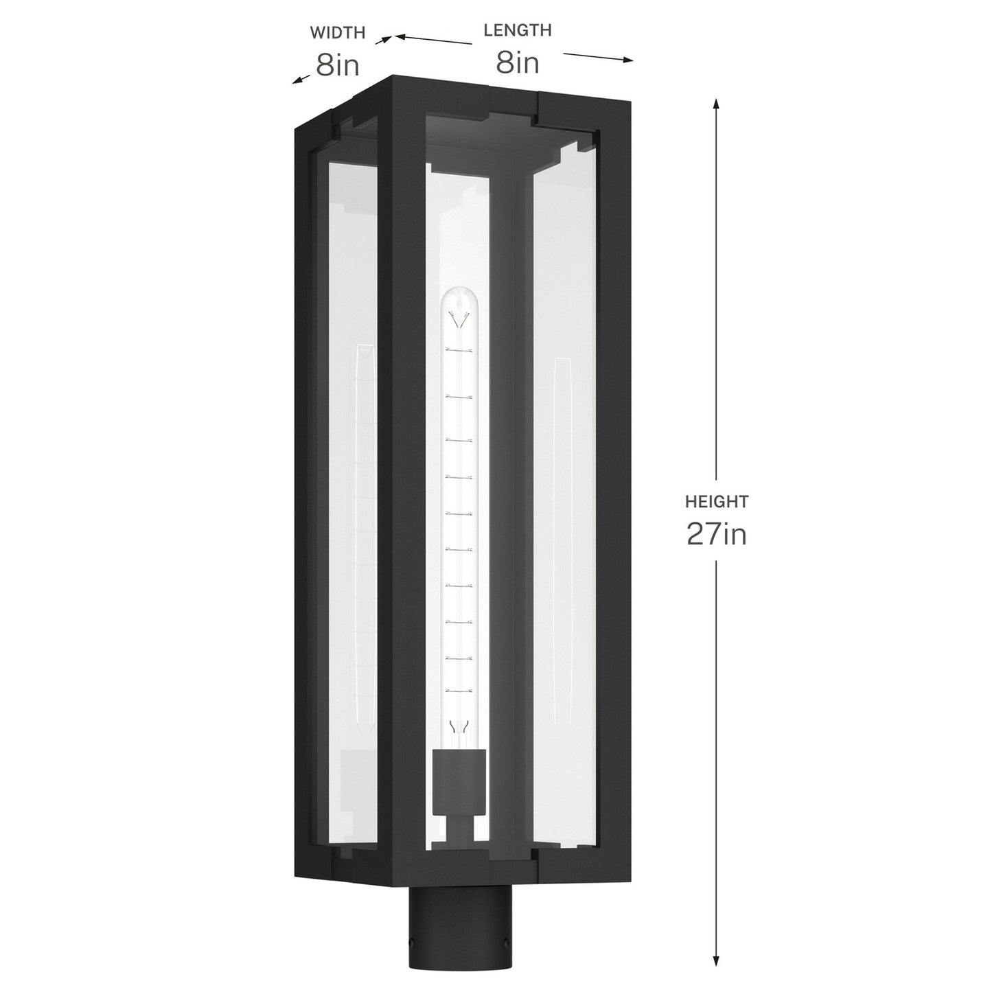 KICHLER 59211BKT Calen One Light Outdoor Post Lantern