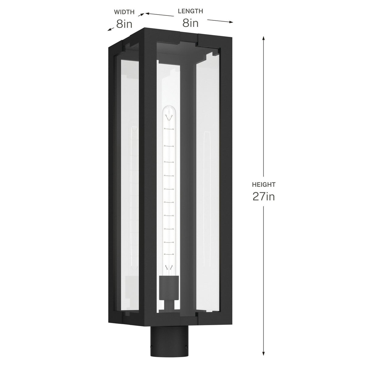 KICHLER 59211BKT Calen One Light Outdoor Post Lantern