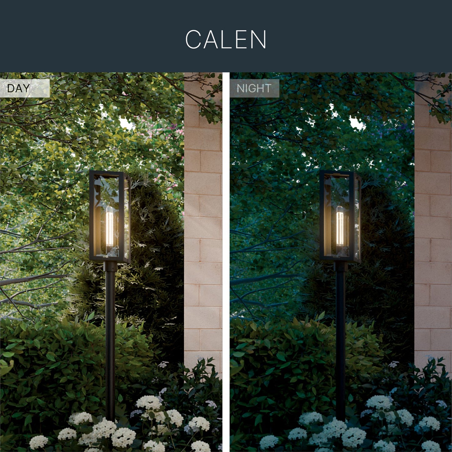 KICHLER 59211BKT Calen One Light Outdoor Post Lantern