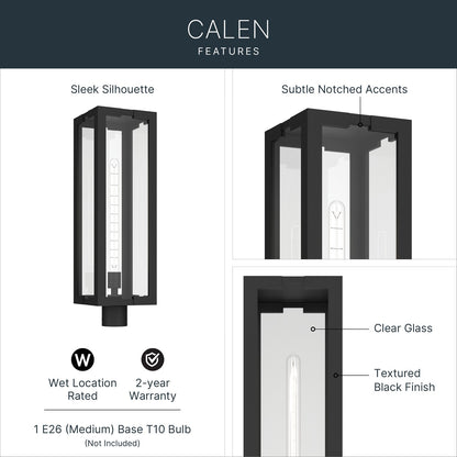 KICHLER 59211BKT Calen One Light Outdoor Post Lantern