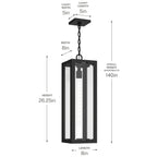 KICHLER 59212BKT Calen One Light Outdoor Pendant