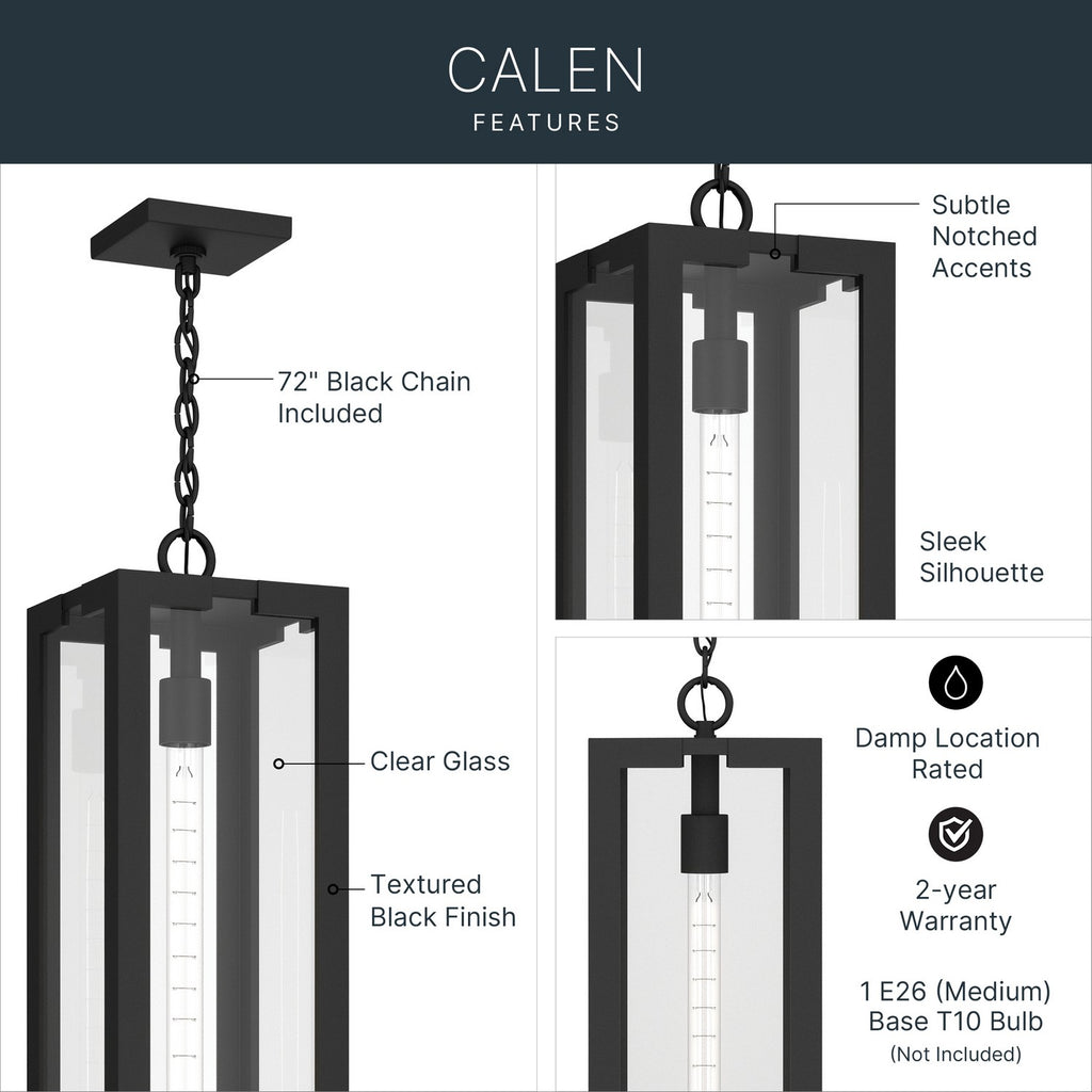 KICHLER 59212BKT Calen One Light Outdoor Pendant