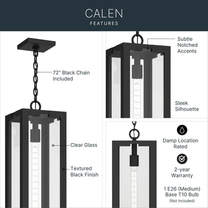 KICHLER 59212BKT Calen One Light Outdoor Pendant