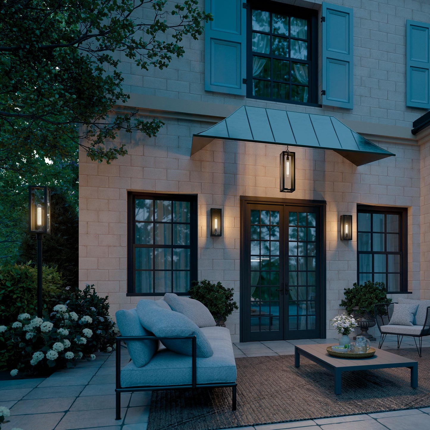 KICHLER 59212BKT Calen One Light Outdoor Pendant