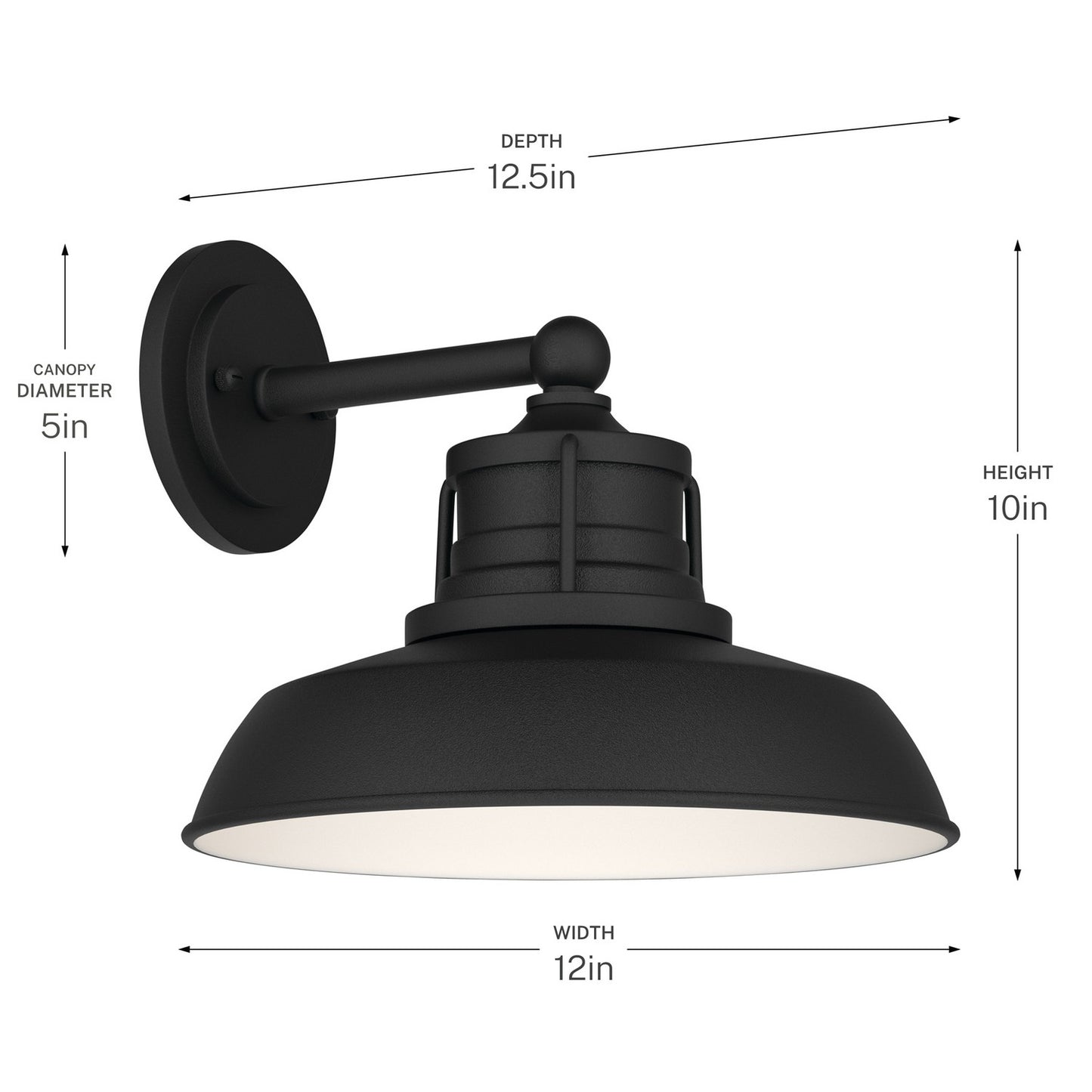 KICHLER 59205BKT Fielding One Light Outdoor Wall Mount