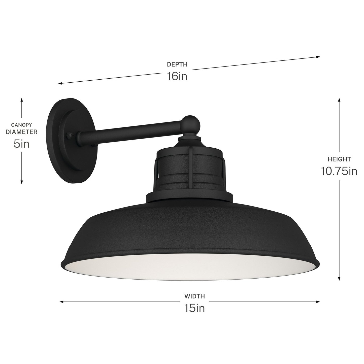 KICHLER 59206BKT Fielding One Light Outdoor Wall Mount