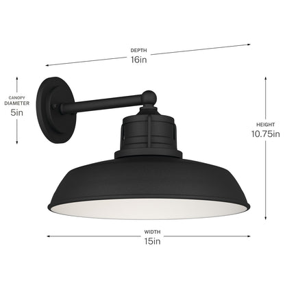 KICHLER 59206BKT Fielding One Light Outdoor Wall Mount
