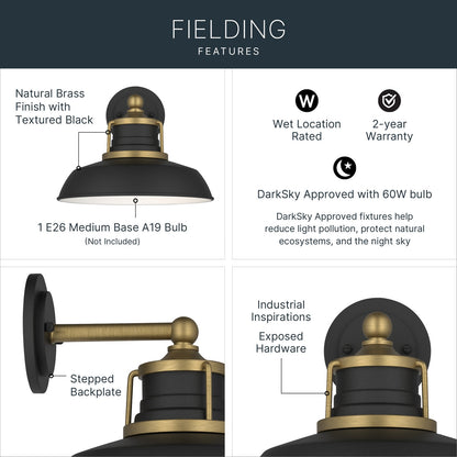 KICHLER 59206NBR Fielding One Light Outdoor Wall Mount