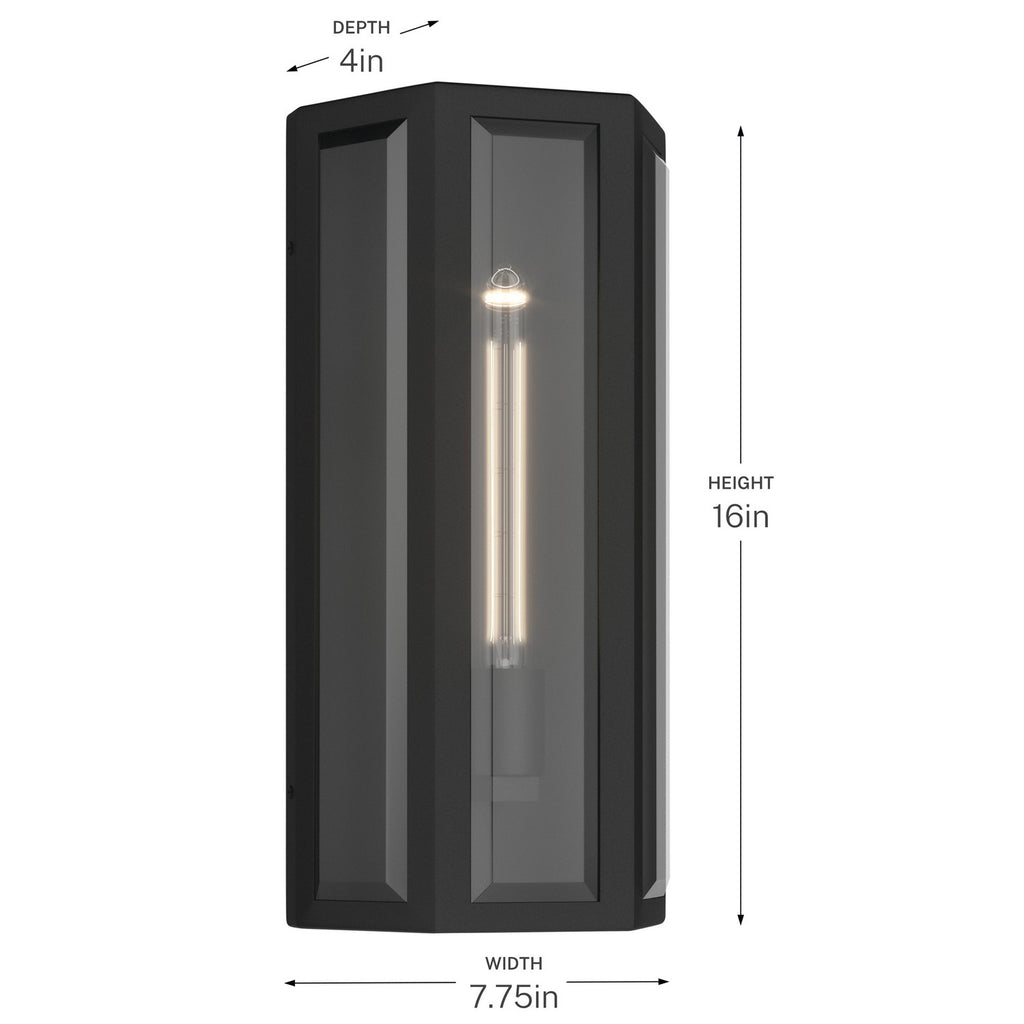 KICHLER 59214BKT Berens One Light Outdoor Wall Mount