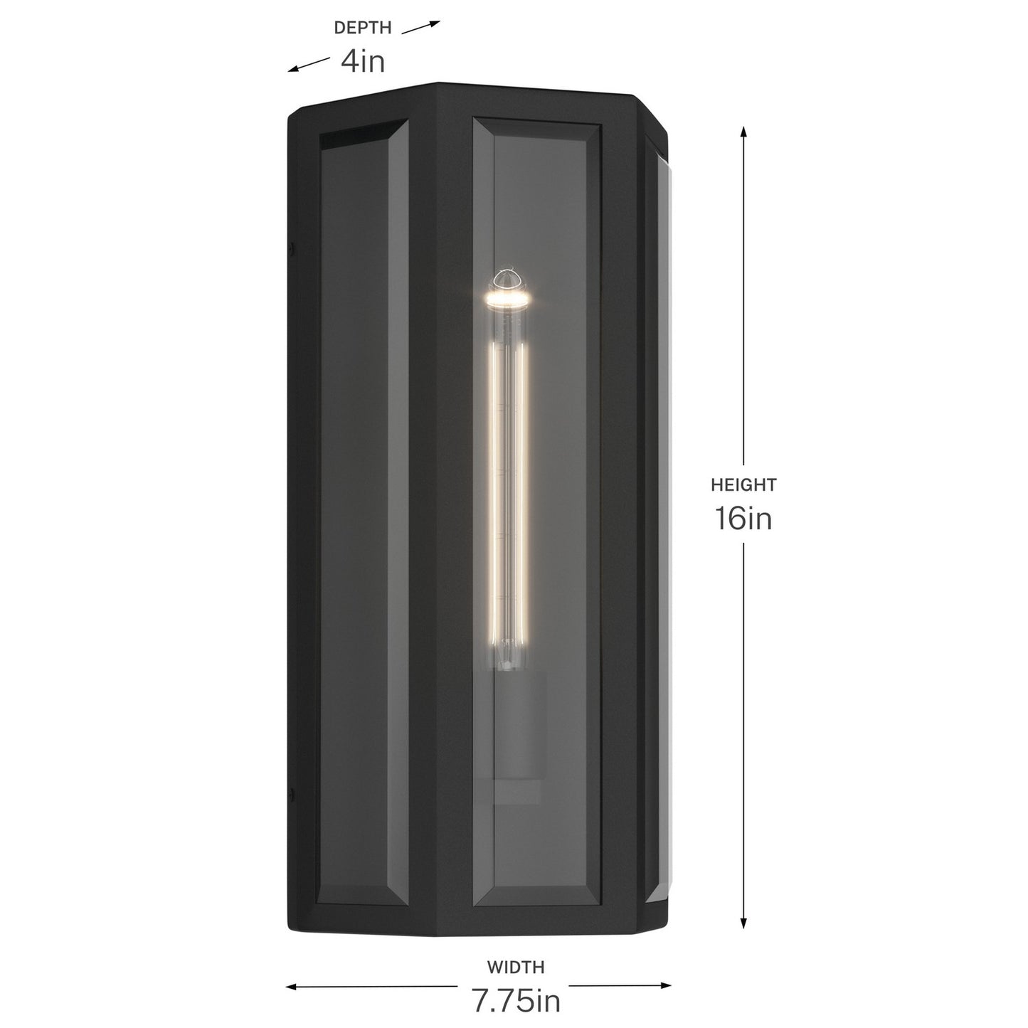 KICHLER 59214BKT Berens One Light Outdoor Wall Mount