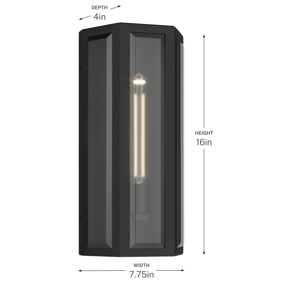 KICHLER 59214BKT Berens One Light Outdoor Wall Mount