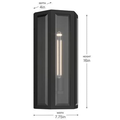 KICHLER 59214BKT Berens One Light Outdoor Wall Mount