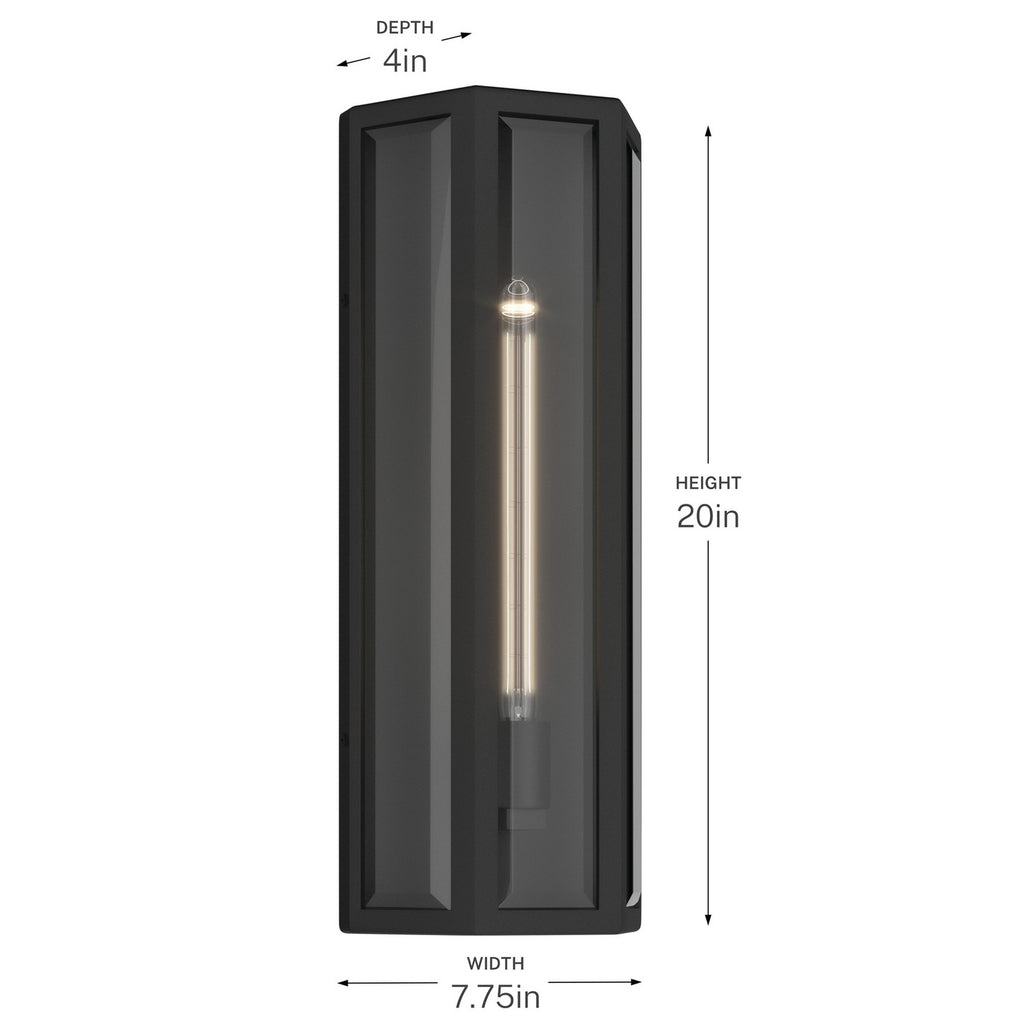 KICHLER 59215BKT Berens One Light Outdoor Wall Mount