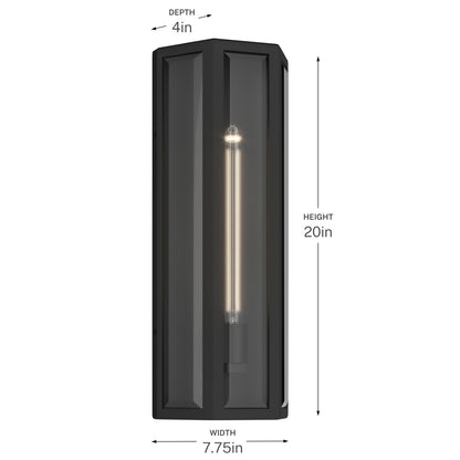 KICHLER 59215BKT Berens One Light Outdoor Wall Mount