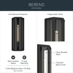 KICHLER 59215BKT Berens One Light Outdoor Wall Mount