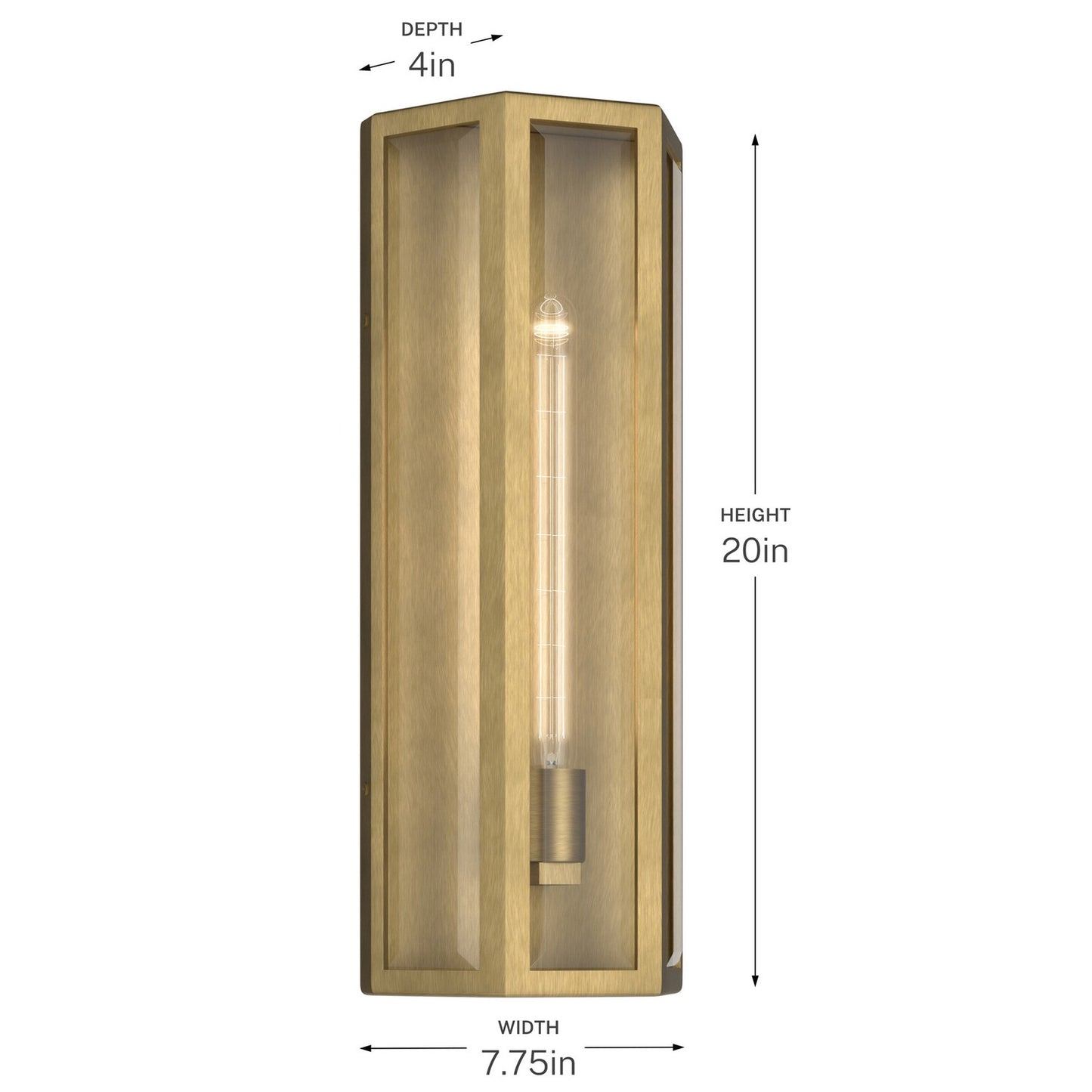 KICHLER 59215NBR Berens One Light Outdoor Wall Mount