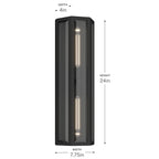 KICHLER 59216BKT Berens Two Light Outdoor Wall Mount
