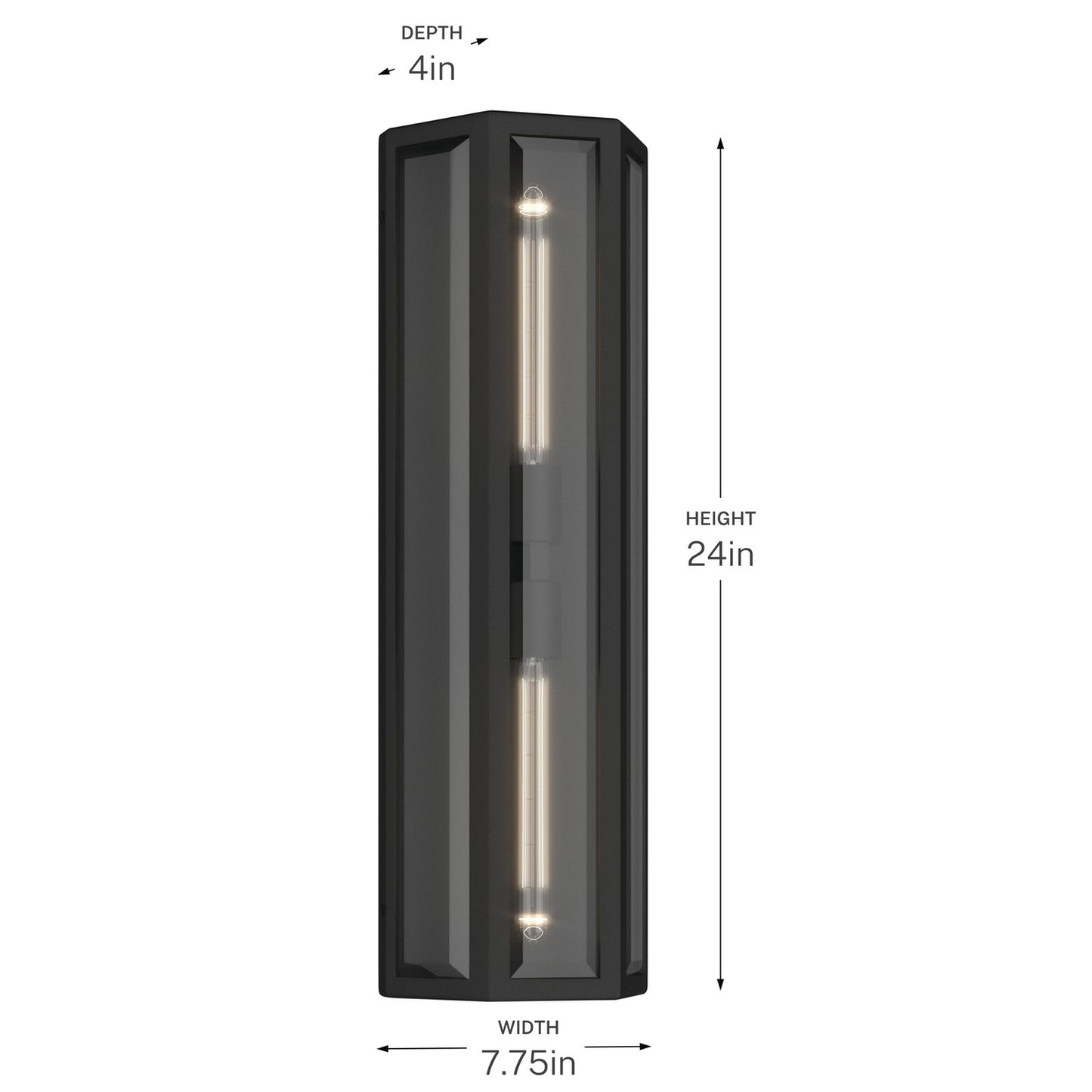 KICHLER 59216BKT Berens Two Light Outdoor Wall Mount