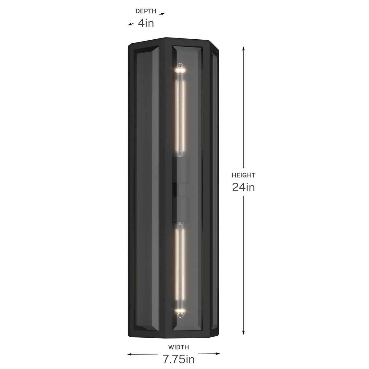 KICHLER 59216BKT Berens Two Light Outdoor Wall Mount