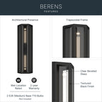 KICHLER 59216BKT Berens Two Light Outdoor Wall Mount