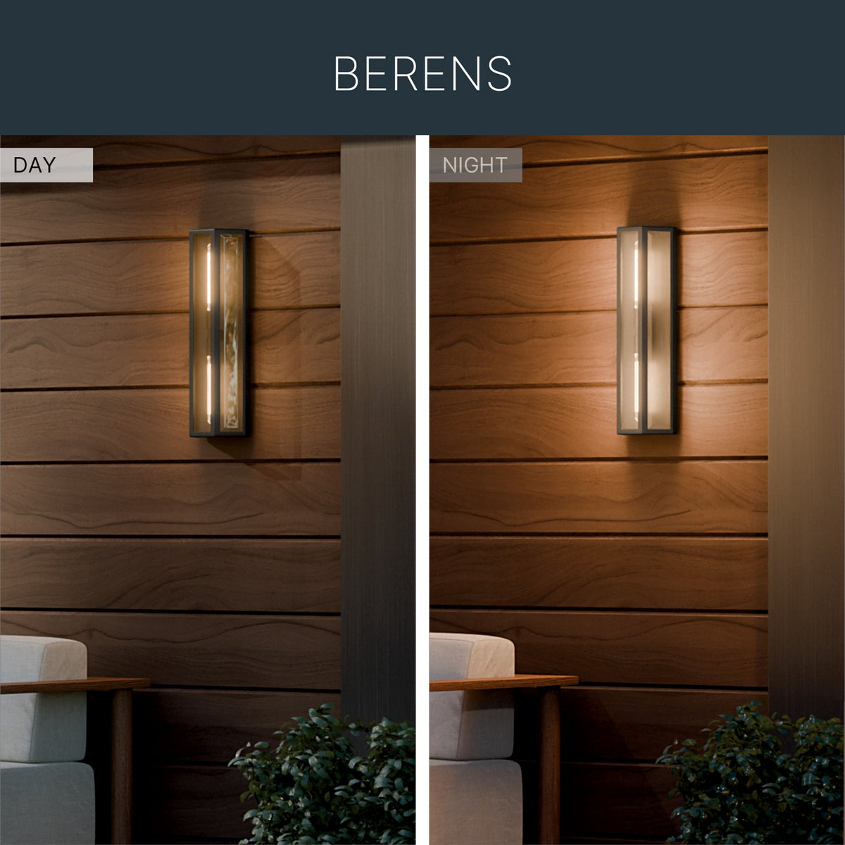 KICHLER 59216BKT Berens Two Light Outdoor Wall Mount