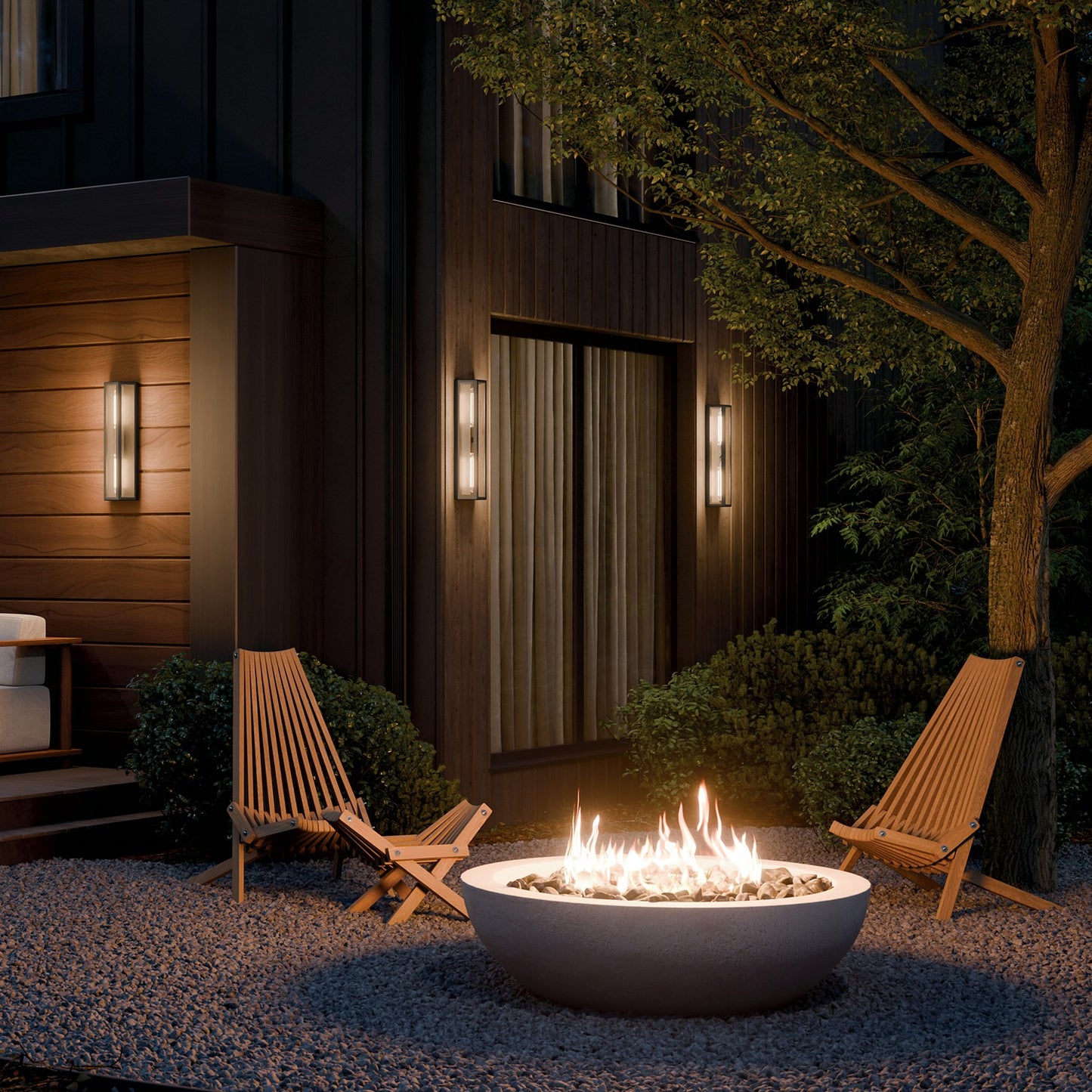 KICHLER 59216BKT Berens Two Light Outdoor Wall Mount