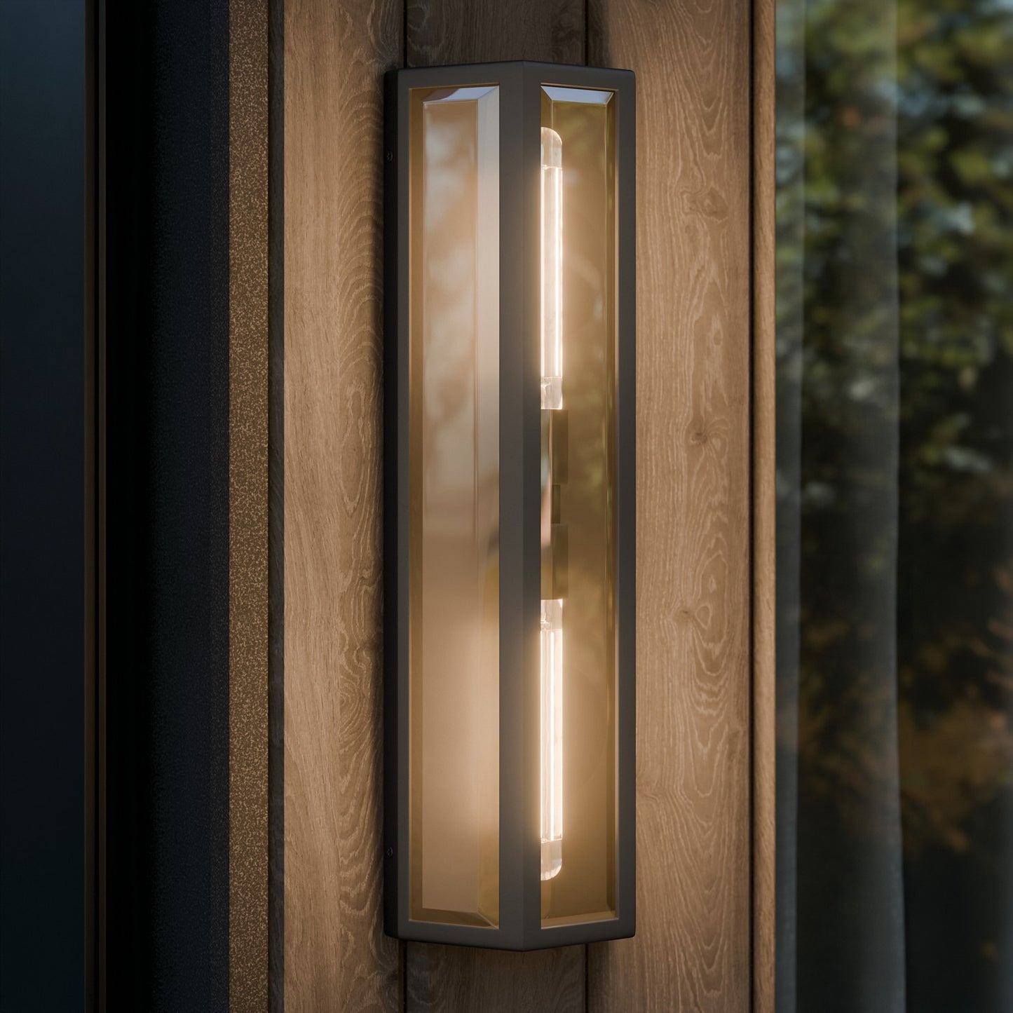 KICHLER 59216BKT Berens Two Light Outdoor Wall Mount