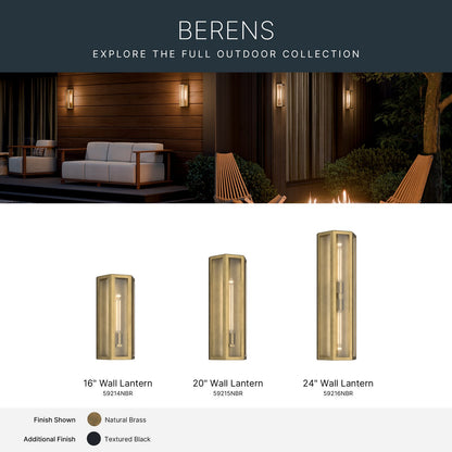 KICHLER 59216NBR Berens Two Light Outdoor Wall Mount